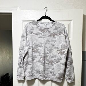 ATHLETA Women's Gray Camo Sweatshirt
